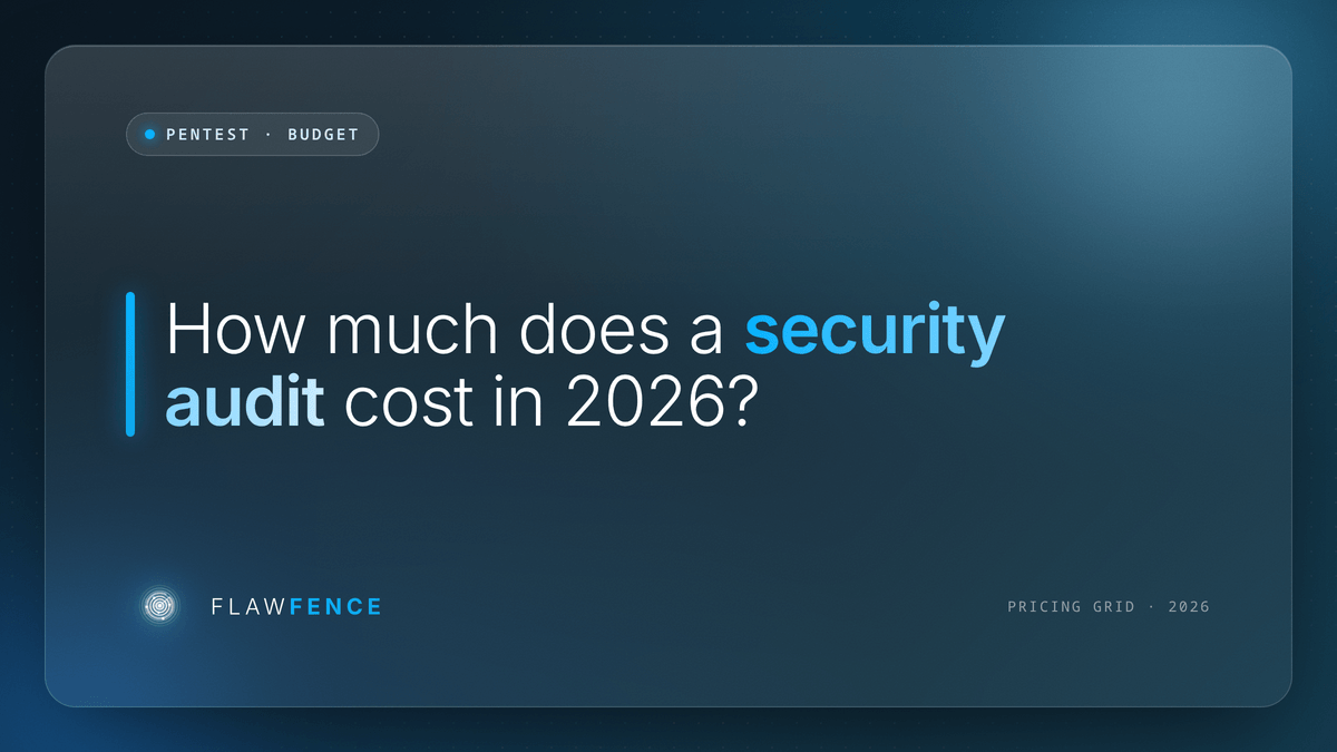 How much does a security audit cost in 2026? A real pricing grid