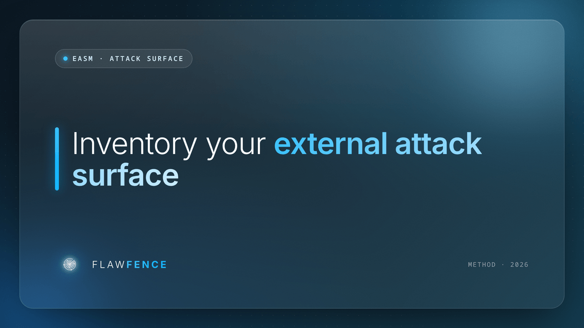 External attack surface: how to inventory yours in 30 minutes