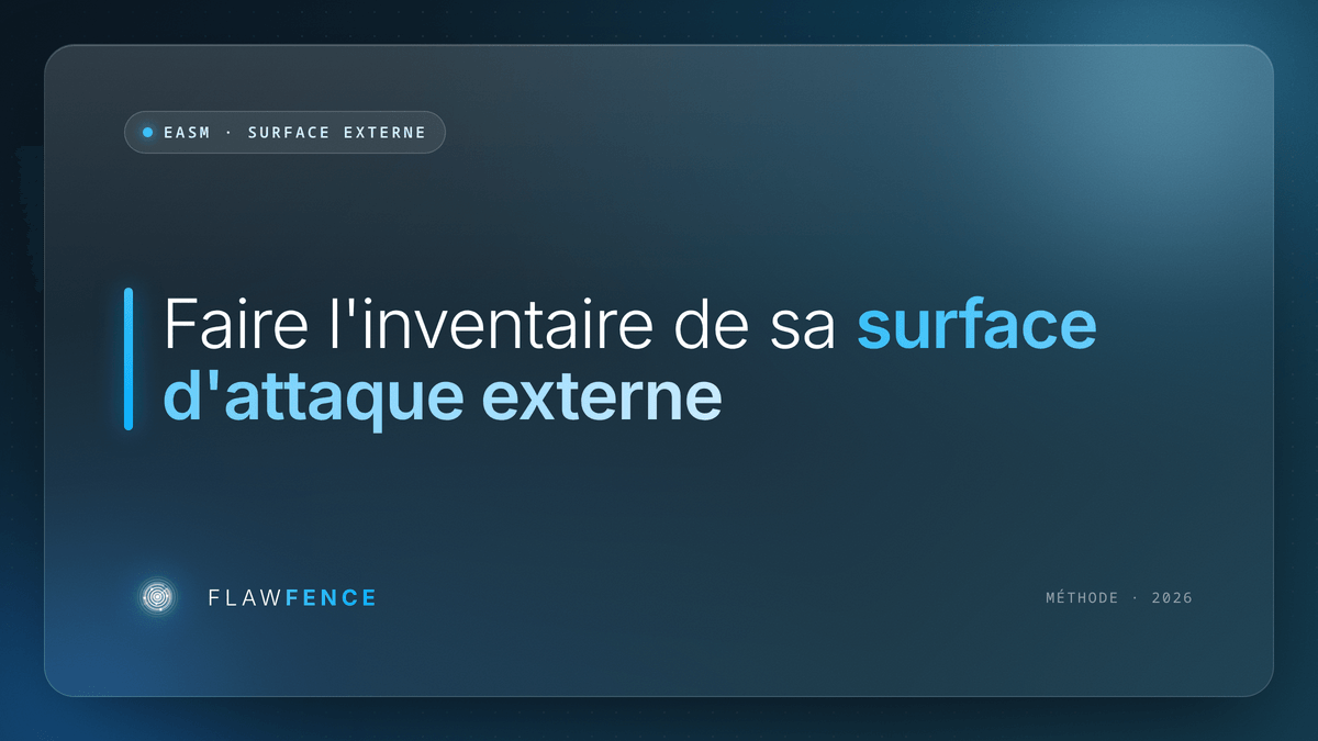 Surface d'attaque externe : comment faire l'inventaire de la vôtre en 30 minutes